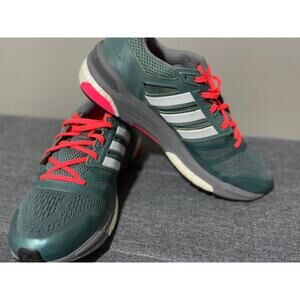 adidas Green and Red Athletic Shoes